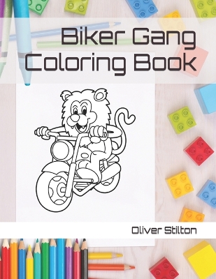 Book cover for Biker Gang Coloring Book