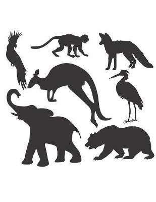 Book cover for Wild Animal Silhouettes Blank Lined Notebook