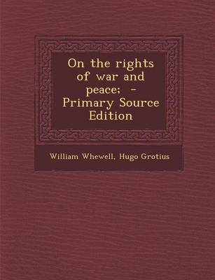 Book cover for On the Rights of War and Peace;