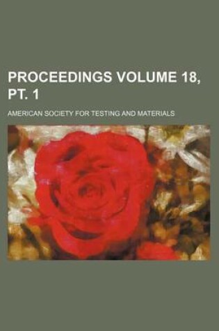 Cover of Proceedings Volume 18, PT. 1