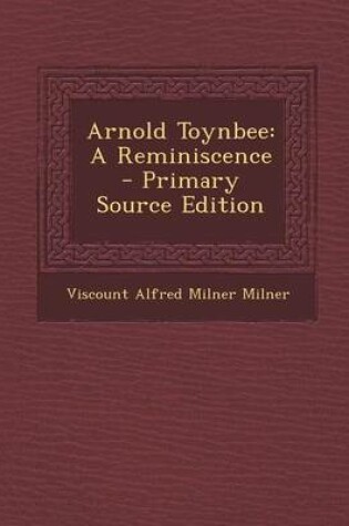 Cover of Arnold Toynbee