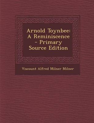 Book cover for Arnold Toynbee