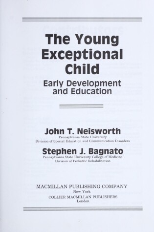 Cover of The Young Exceptional Child