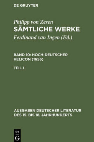 Cover of Deutscher Helikon. Erster Teil