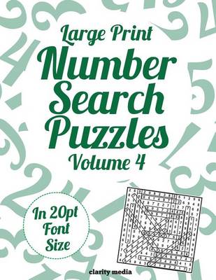 Book cover for Large Print Number Search Puzzles Volume 4