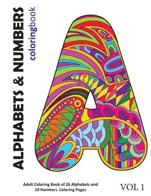 Book cover for Alphabets and Numbers Coloring Book