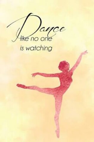 Cover of Dancer Ballerina Yellow Quote Journal, Dot Grid