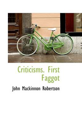 Book cover for Criticisms. First Faggot