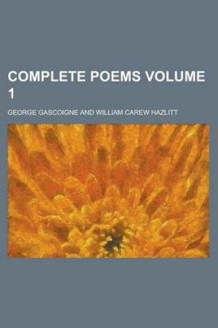 Cover of Complete Poems Volume 1