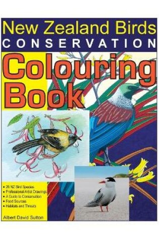 Cover of New Zealand Birds Conservation Colouring Book