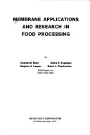 Book cover for Membrane Applications and Research in Food Processing