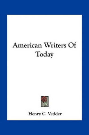 Cover of American Writers of Today