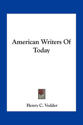 Book cover for American Writers of Today