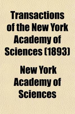 Book cover for Transactions of the New York Academy of Sciences Volume 12