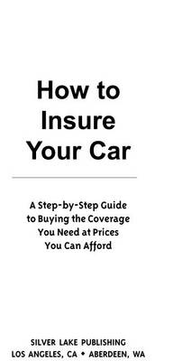 Cover of How to Insure Your Car