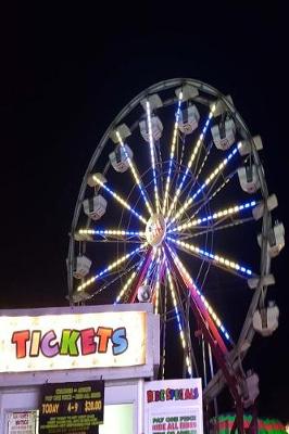 Book cover for Journal Carnival Ticket Booth Ferris Wheel Night Lights