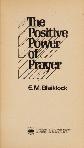 Book cover for The Positive Power of Prayer