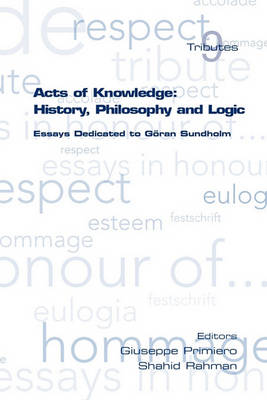 Cover of Acts of Knowledge: History, Philosophy and Logic