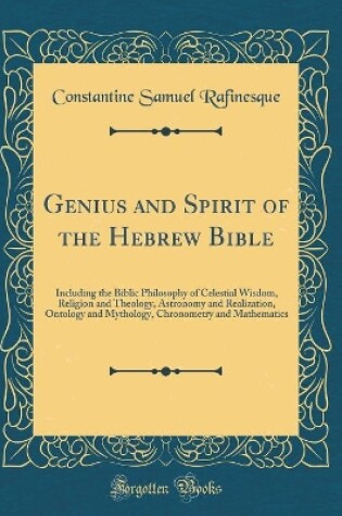 Cover of Genius and Spirit of the Hebrew Bible