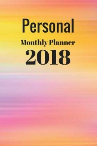 Cover of personal monthly planner 2018