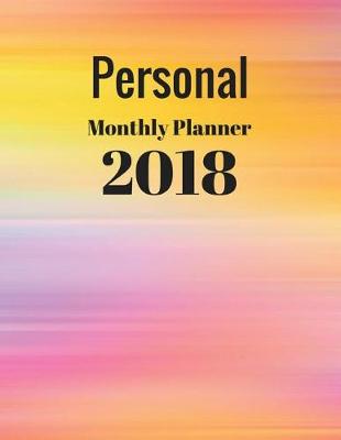 Book cover for personal monthly planner 2018