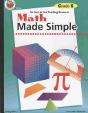 Book cover for Math Made Simple, Grade 6