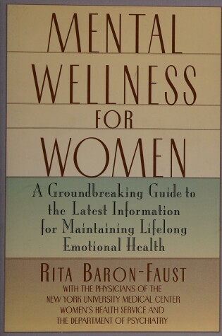 Cover of Mental Wellness for Women