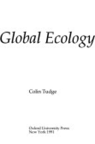 Cover of Global Ecology