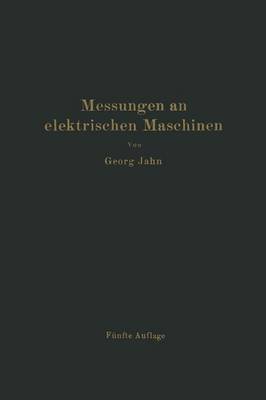 Book cover for Messungen an Elektrischen Maschinen