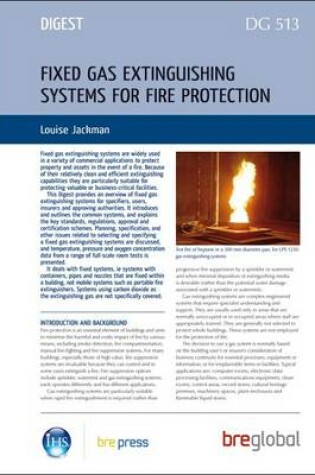 Cover of Fixed Gas Extinguishing Systems for Fire Protection