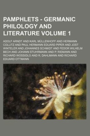 Cover of Pamphlets - Germanic Philology and Literature Volume 1