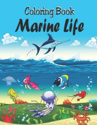 Book cover for Marine Life Coloring Book