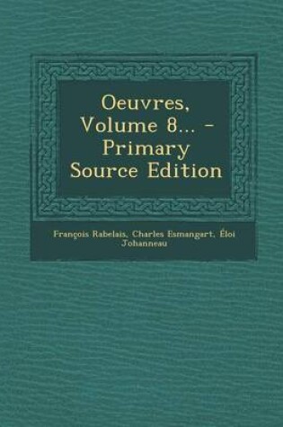 Cover of Oeuvres, Volume 8...