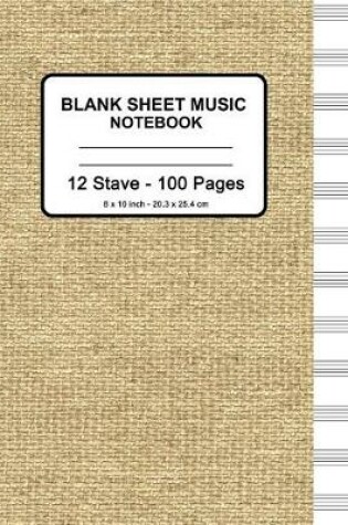 Cover of Blank Sheet Music Notebook - Faux Burlap