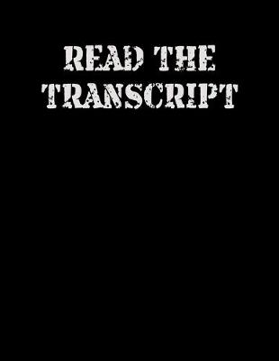 Book cover for Read The Transcript