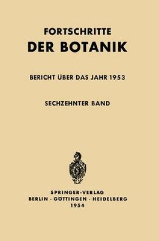 Cover of Bericht Uber Das Jahr 1953