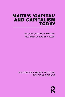 Book cover for Marx's Capital and Capitalism Today Routledge Library Editions: Political Science Volume 52