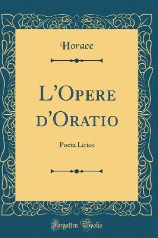 Cover of L'Opere d'Oratio