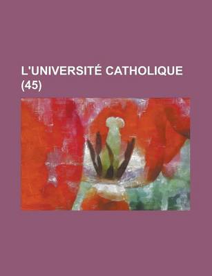 Book cover for L'Universite Catholique (45)