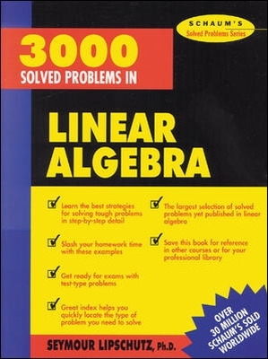 Book cover for 3,000 Solved Problems in Linear Algebra