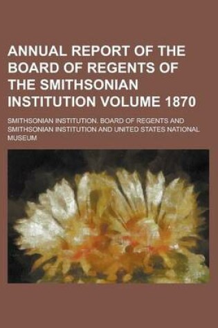 Cover of Annual Report of the Board of Regents of the Smithsonian Institution (1858)