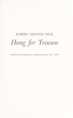 Book cover for Hang for Treason