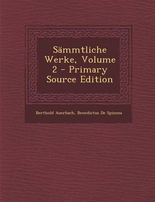 Book cover for Sammtliche Werke, Volume 2 - Primary Source Edition