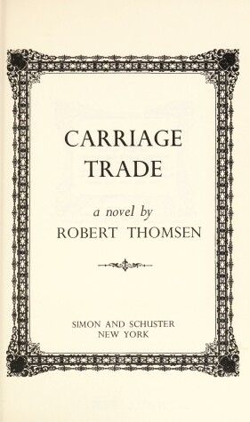 Book cover for Carriage Trade,