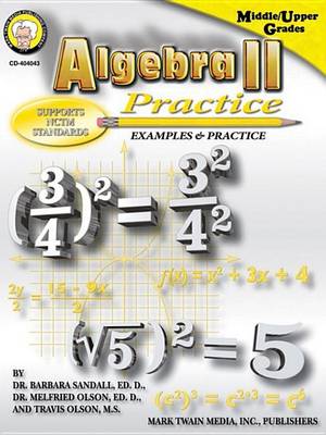 Book cover for Algebra II Practice Book, Grades 7 - 8