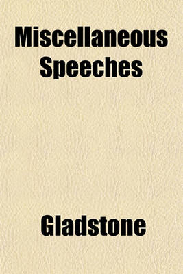 Book cover for Miscellaneous Speeches