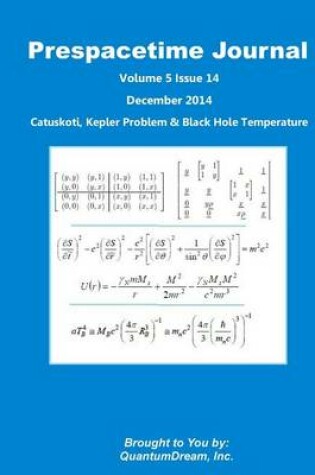 Cover of Prespacetime Journal Volume 5 Issue 14