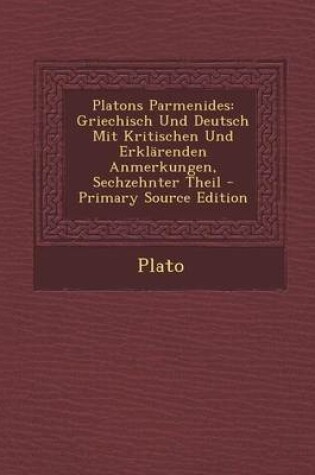 Cover of Platons Parmenides