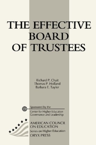 Cover of The Effective Board of Trustees