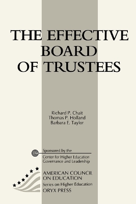 Book cover for The Effective Board of Trustees